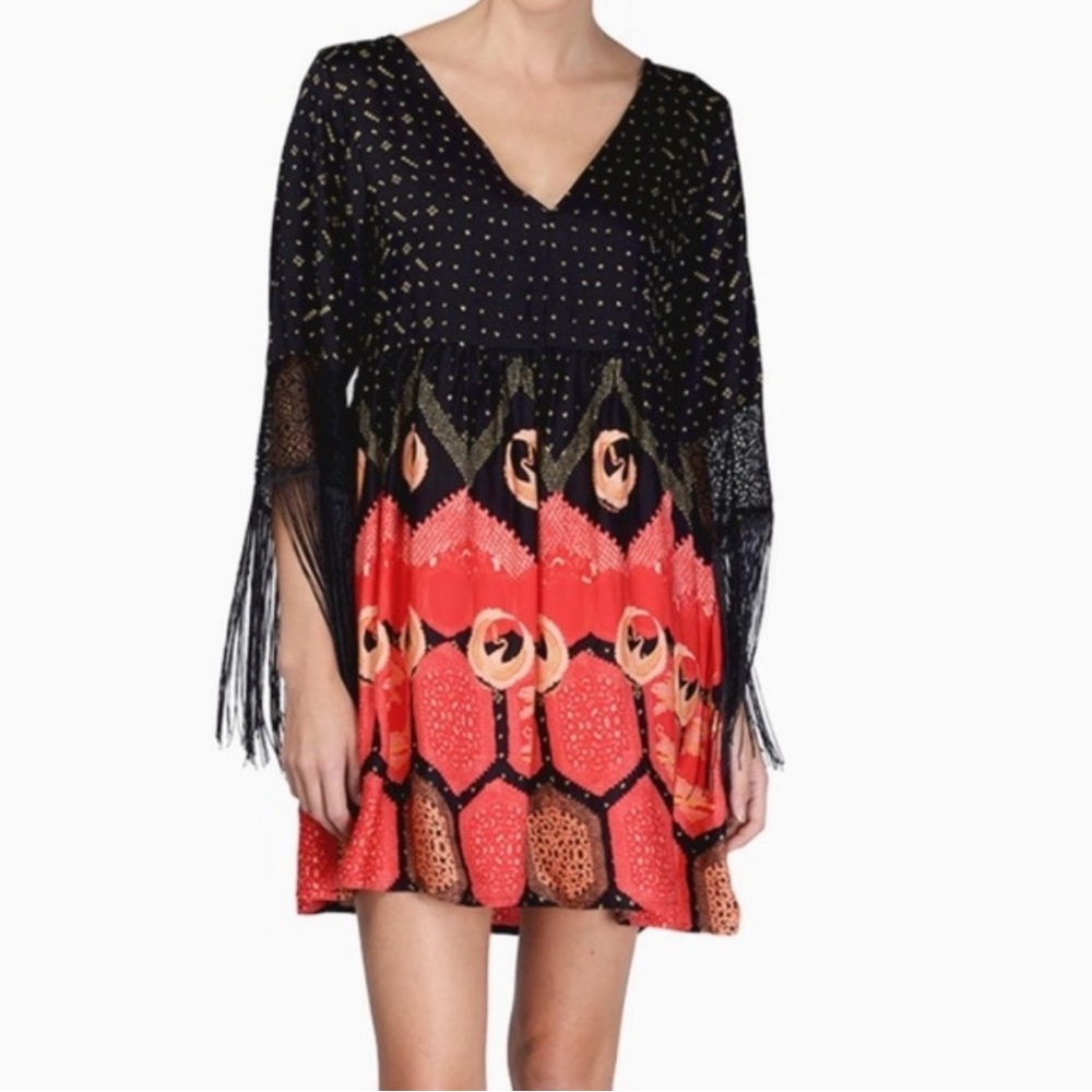 MINKPINK Dancing Crane Fringe Mini Dress - Picture 2 of 9
